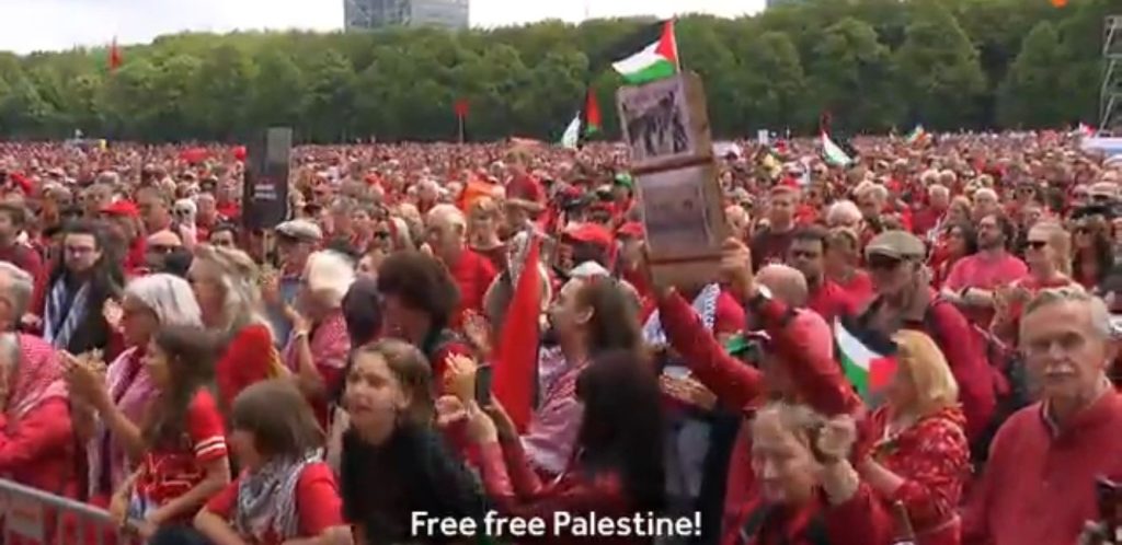 Meer dan 100.000 demonstranten tegen Israëlisch geweld in Gaza