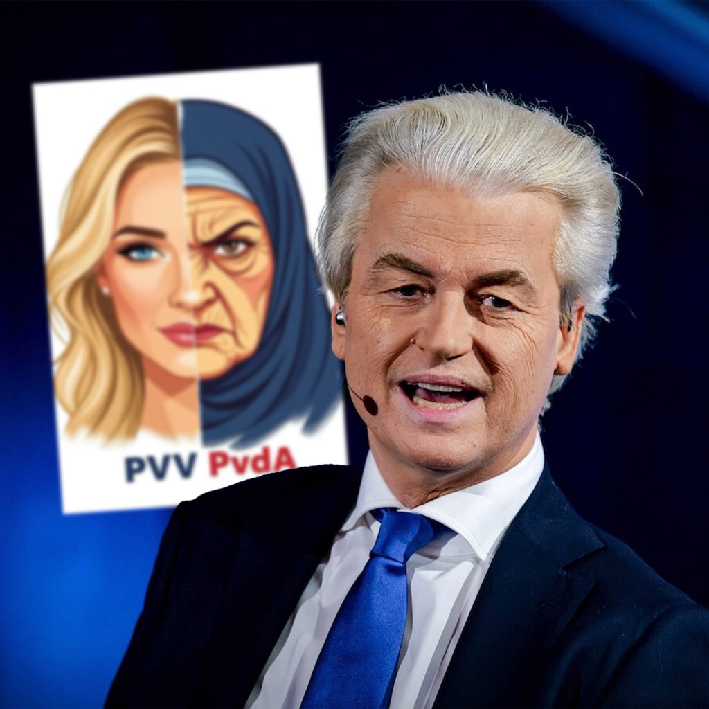 Wilders gebruikt hoofddoek als schrikbeeld in polariserende campagne-uiting