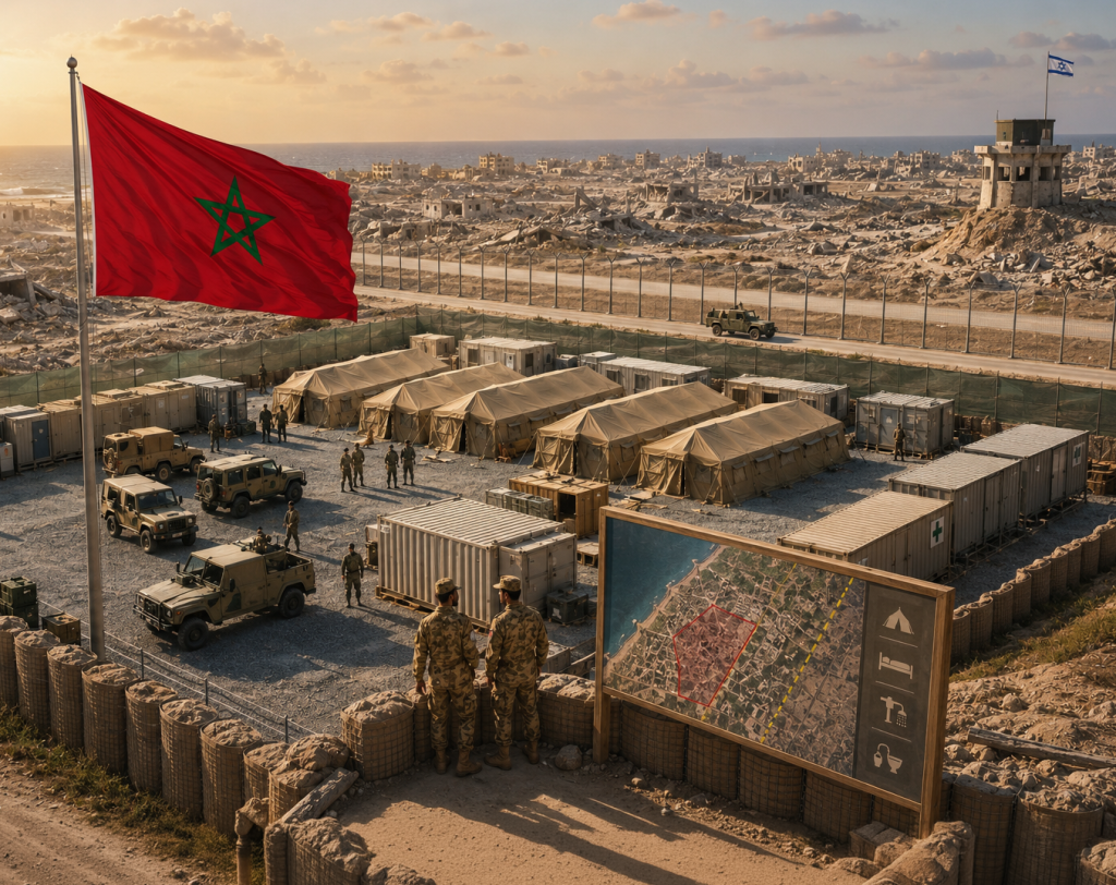 Plan voor basis voor Marokkaanse troepen in Gaza, contract nog niet definitief