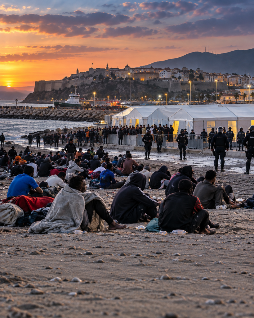 Duizenden migranten slapen nog buiten in Ceuta