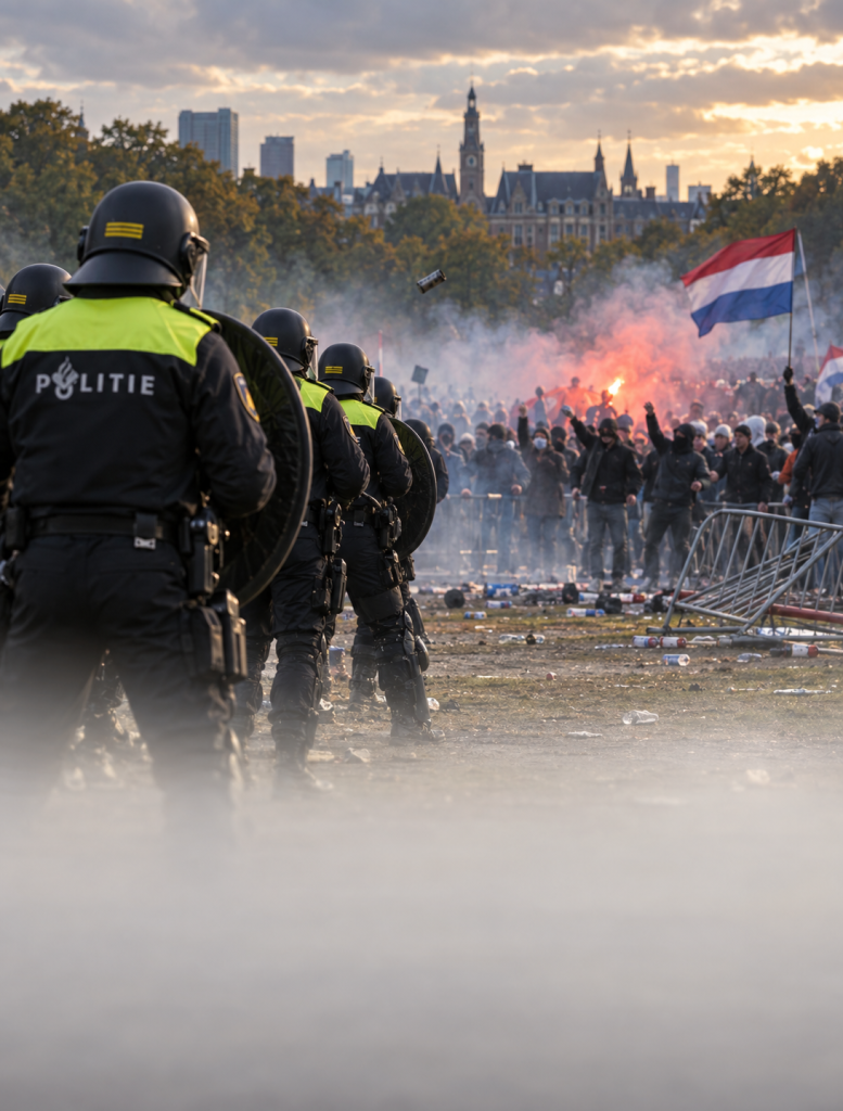 Nazi-groeten en geweld bij protest in Den Haag