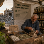 Palestijnse boeren redden zaden uit het puin